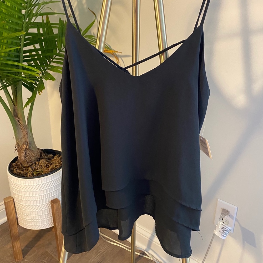 Black spaghetti strap top